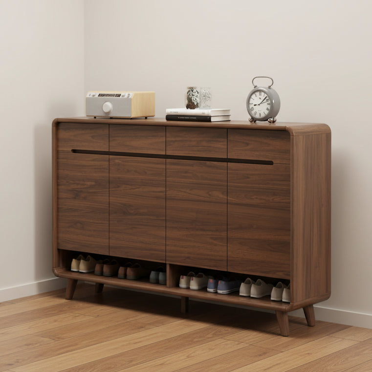 Furnishiaa 2-Drawer Shoe Organizer Cabinet with Adjustable Compartments