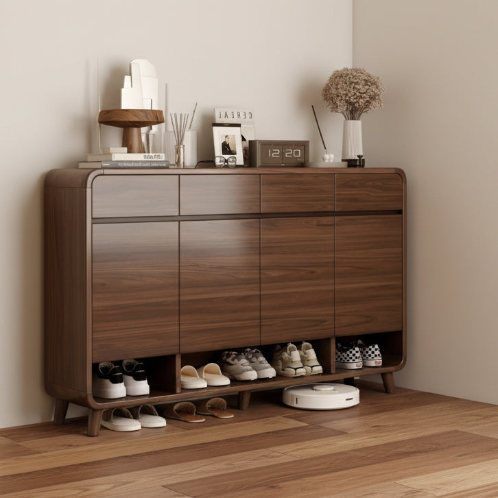 Furnishiaa 2-Drawer Shoe Organizer Cabinet with Adjustable Compartments
