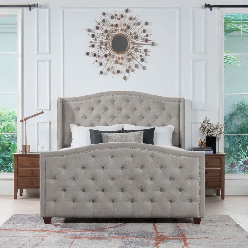 Wingback Modern Trendy Upholstered Bed - Furnishiaa -  - 