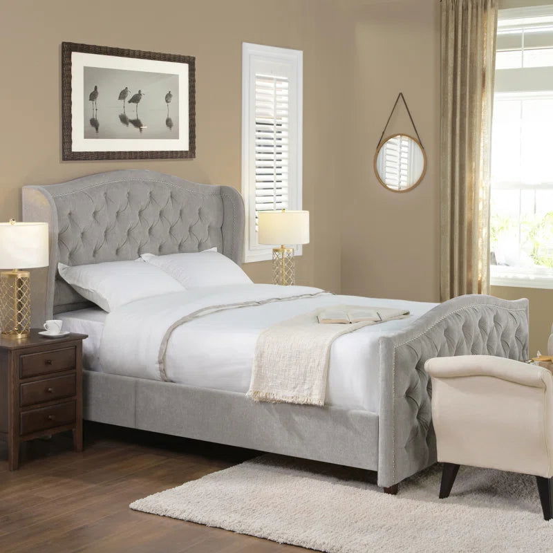 Wingback Modern Trendy Upholstered Bed - Furnishiaa -  - 