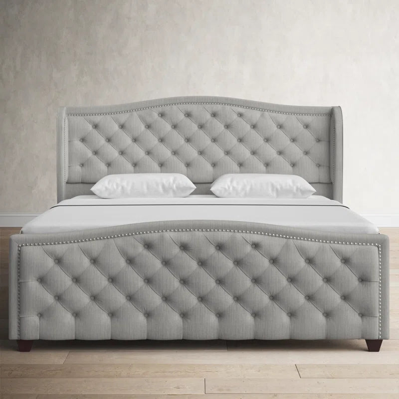 Wingback Modern Trendy Upholstered Bed - Furnishiaa -  - 