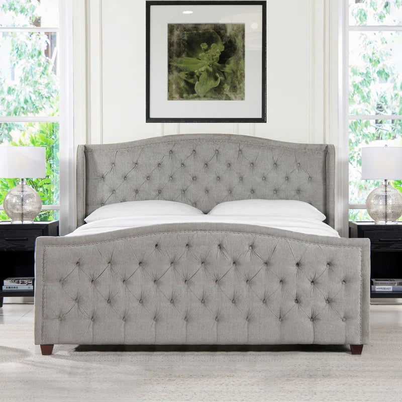 Wingback Modern Trendy Upholstered Bed - Furnishiaa -  - 