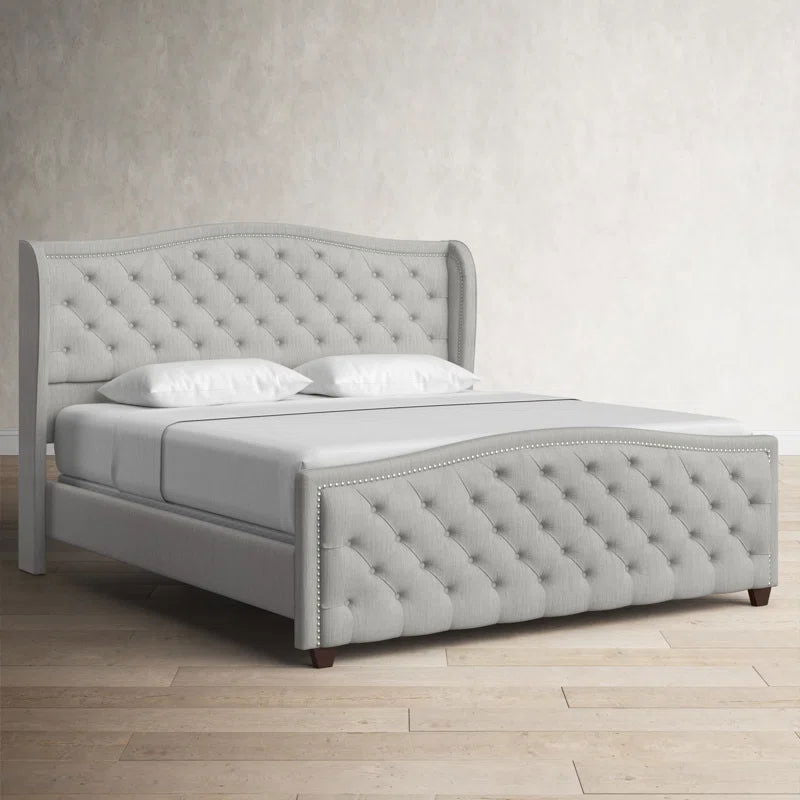 Wingback Modern Trendy Upholstered Bed - Furnishiaa -  - 
