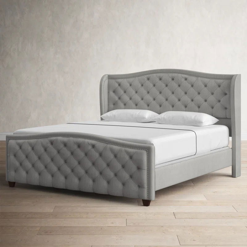 Wingback Modern Trendy Upholstered Bed - Furnishiaa -  - 
