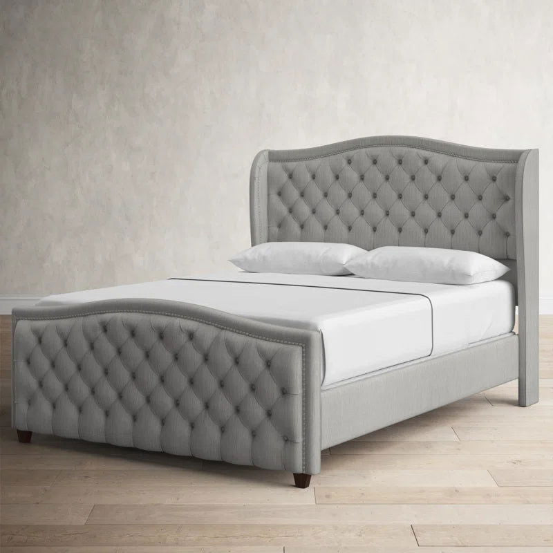 Wingback Modern Trendy Upholstered Bed - Furnishiaa -  - 