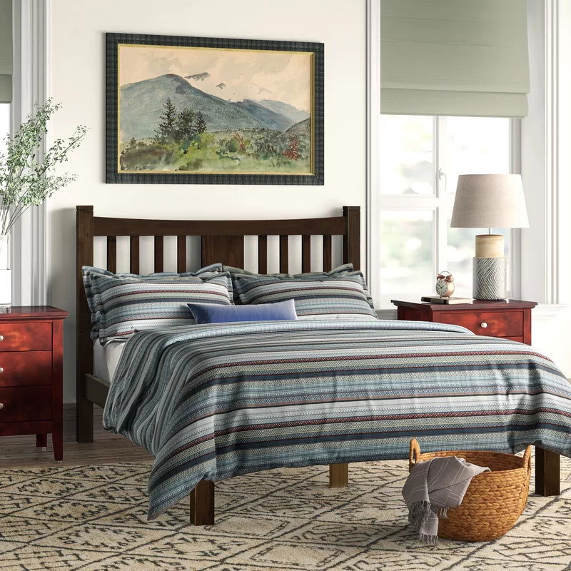 WoodCraft Minimal Design Simple Wooden Bed - Furnishiaa -  - 