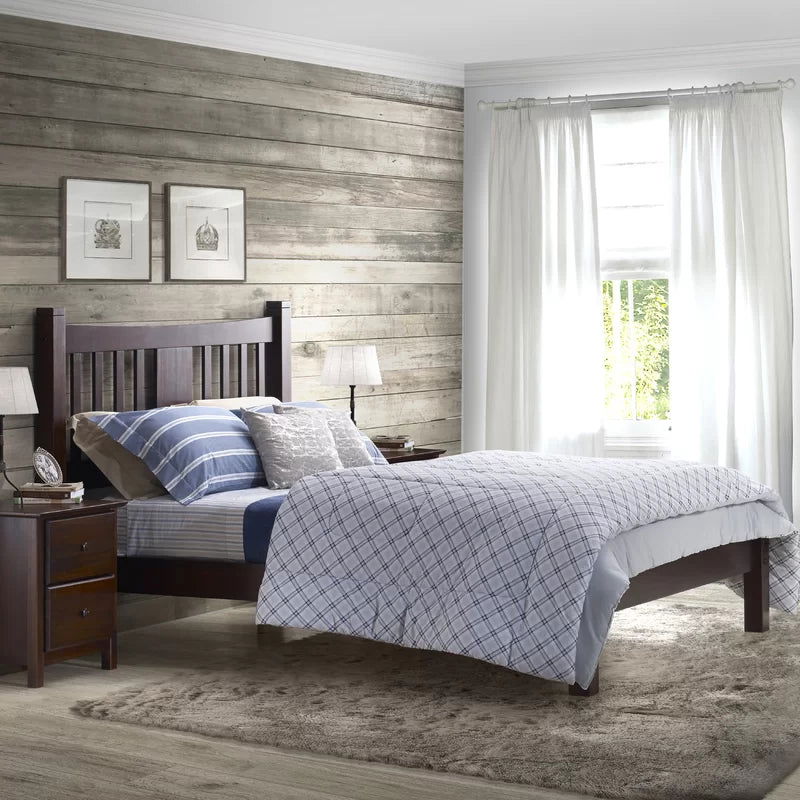 WoodCraft Minimal Design Simple Wooden Bed - Furnishiaa -  - 