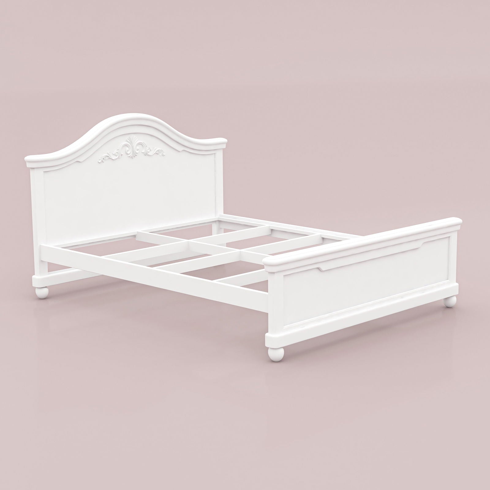 WoodCraft Simple Carving Wooden Bed - Furnishiaa -  - 