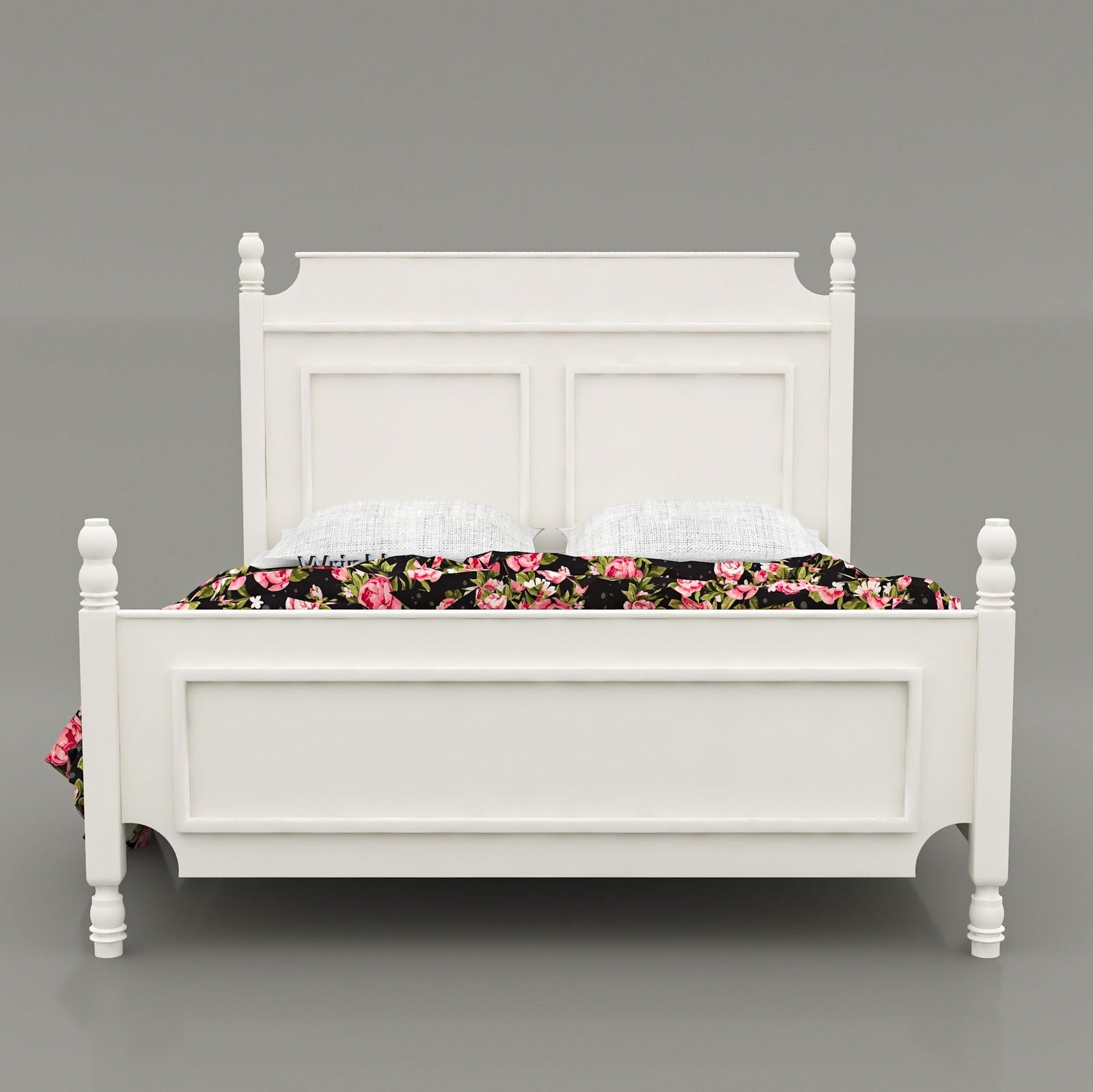 WoodCraft Simple Designer Wooden Bed - Furnishiaa -  - 