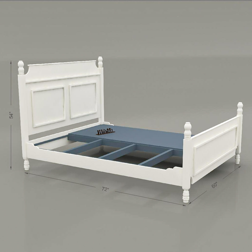 WoodCraft Simple Designer Wooden Bed - Furnishiaa -  - 