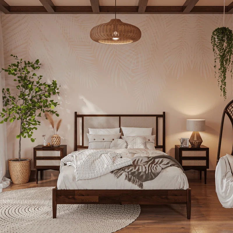 WoodCraft Simple European Wooden Bed - Furnishiaa -  - 