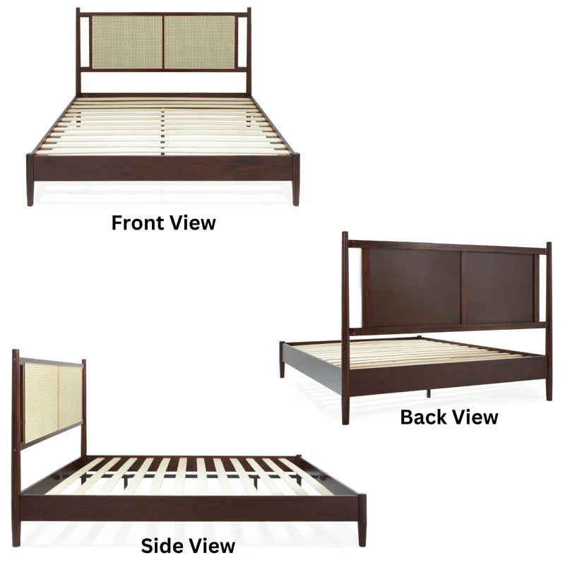 WoodCraft Simple European Wooden Bed - Furnishiaa -  - 