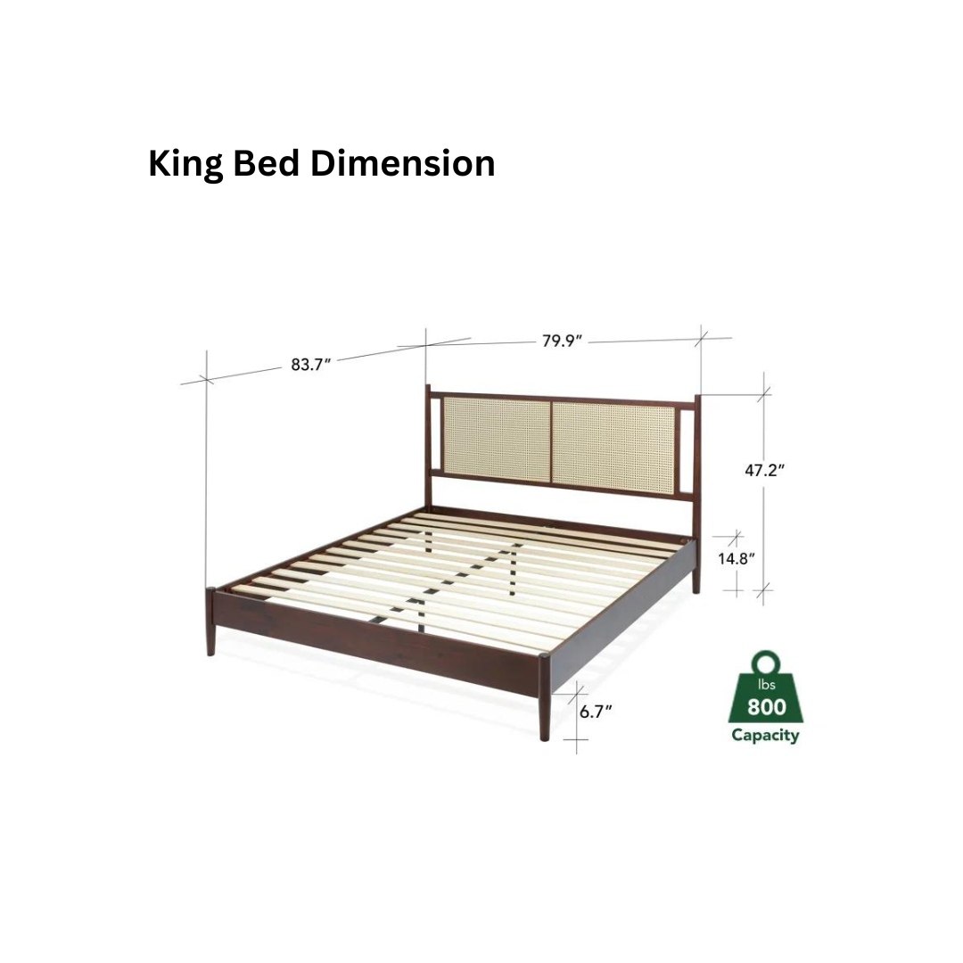 WoodCraft Simple European Wooden Bed - Furnishiaa -  - 