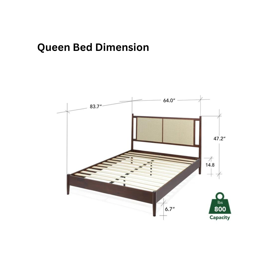 WoodCraft Simple European Wooden Bed - Furnishiaa -  - 