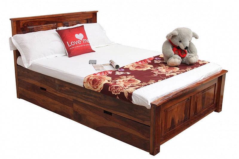 WoodCraft Two Box Storage Bed - Furnishiaa -  - 