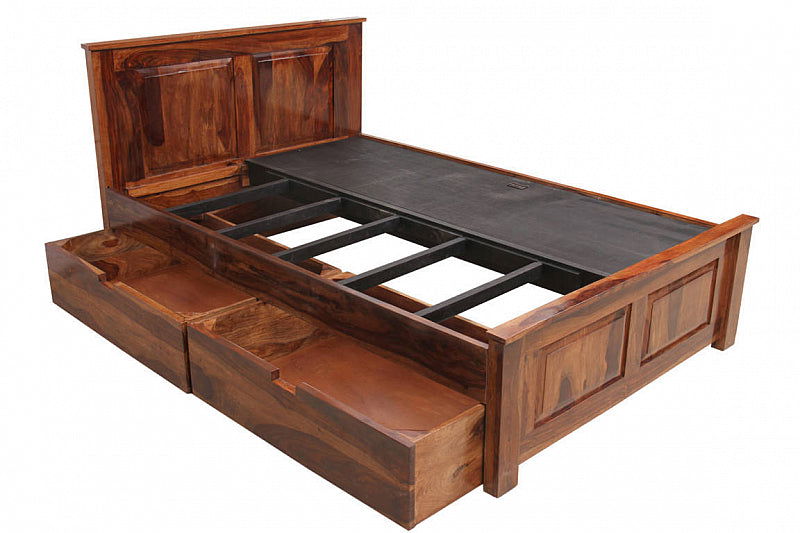 WoodCraft Two Box Storage Bed - Furnishiaa -  - 