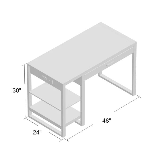 WoodHeaven Modern Wooden Office/Computer/Study Table with Racks - Furnishiaa -  - 