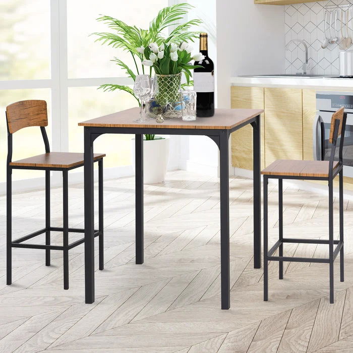 Woodplank Bar Height 2 Seater Dining Table - Furnishiaa -  - 