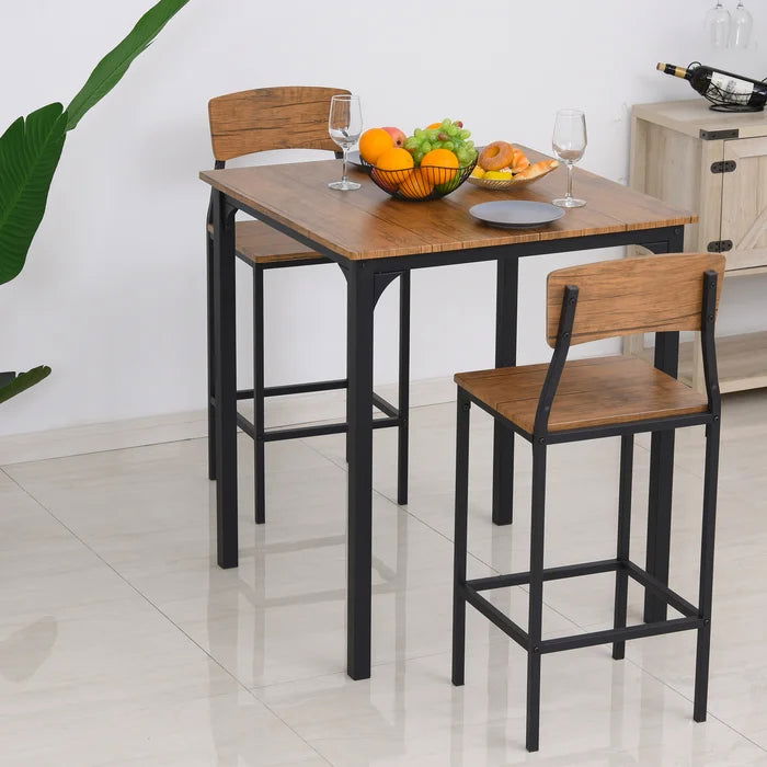 Woodplank Bar Height 2 Seater Dining Table - Furnishiaa -  - 