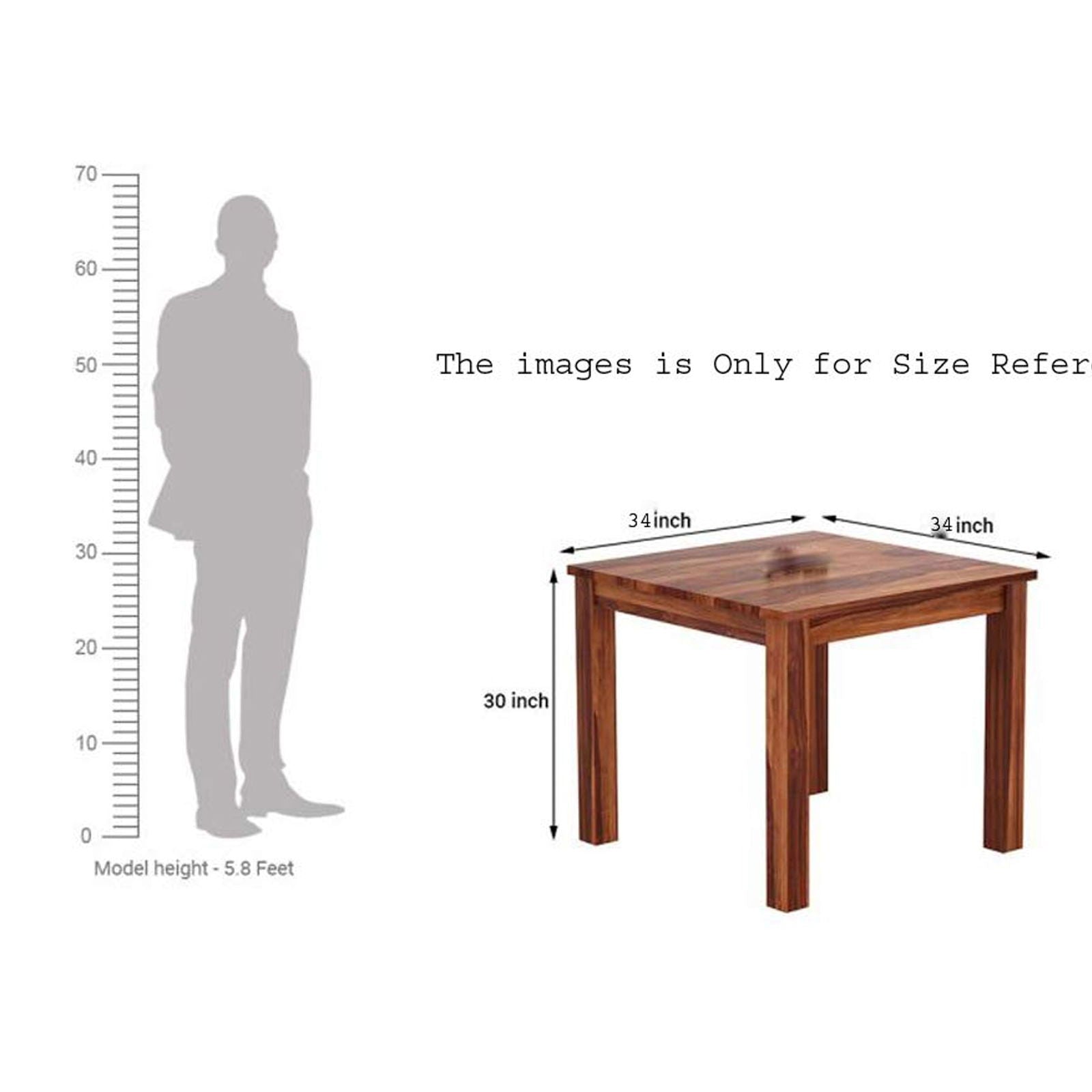 Woodplank Mixed 4 Seater Dining Table - Furnishiaa -  - 