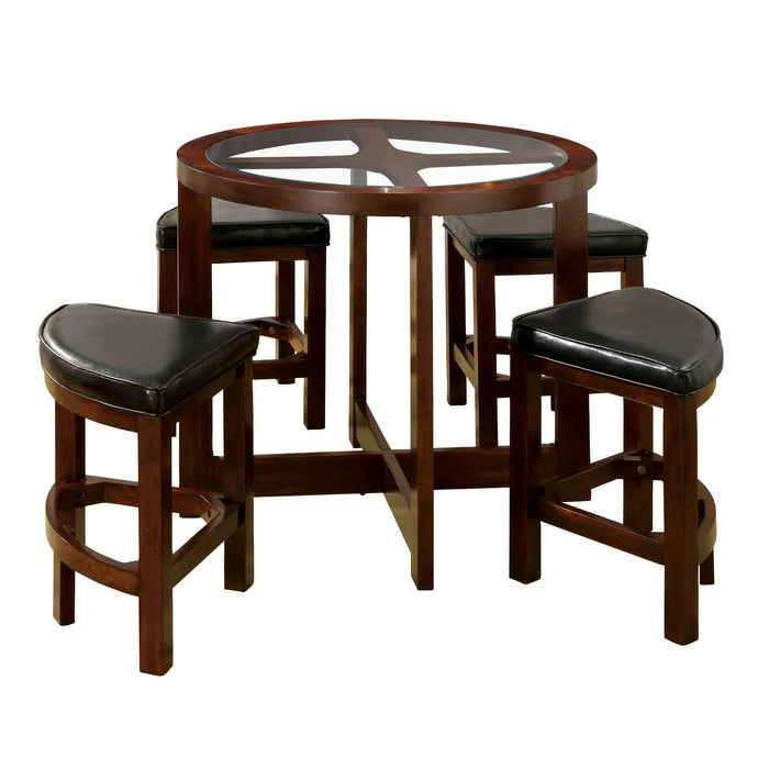 Woodplank Nested Round 4 Seater Dining Table - Furnishiaa -  - 
