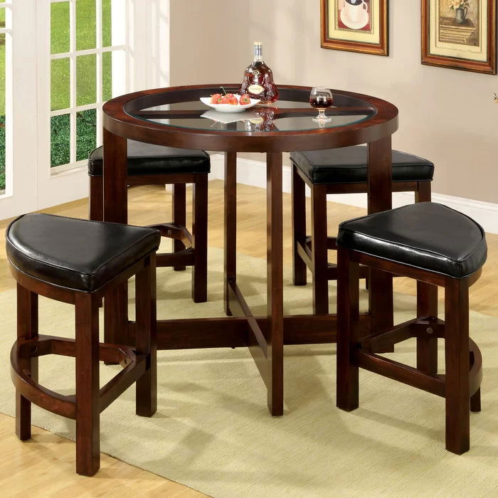 Woodplank Nested Round 4 Seater Dining Table - Furnishiaa -  - 
