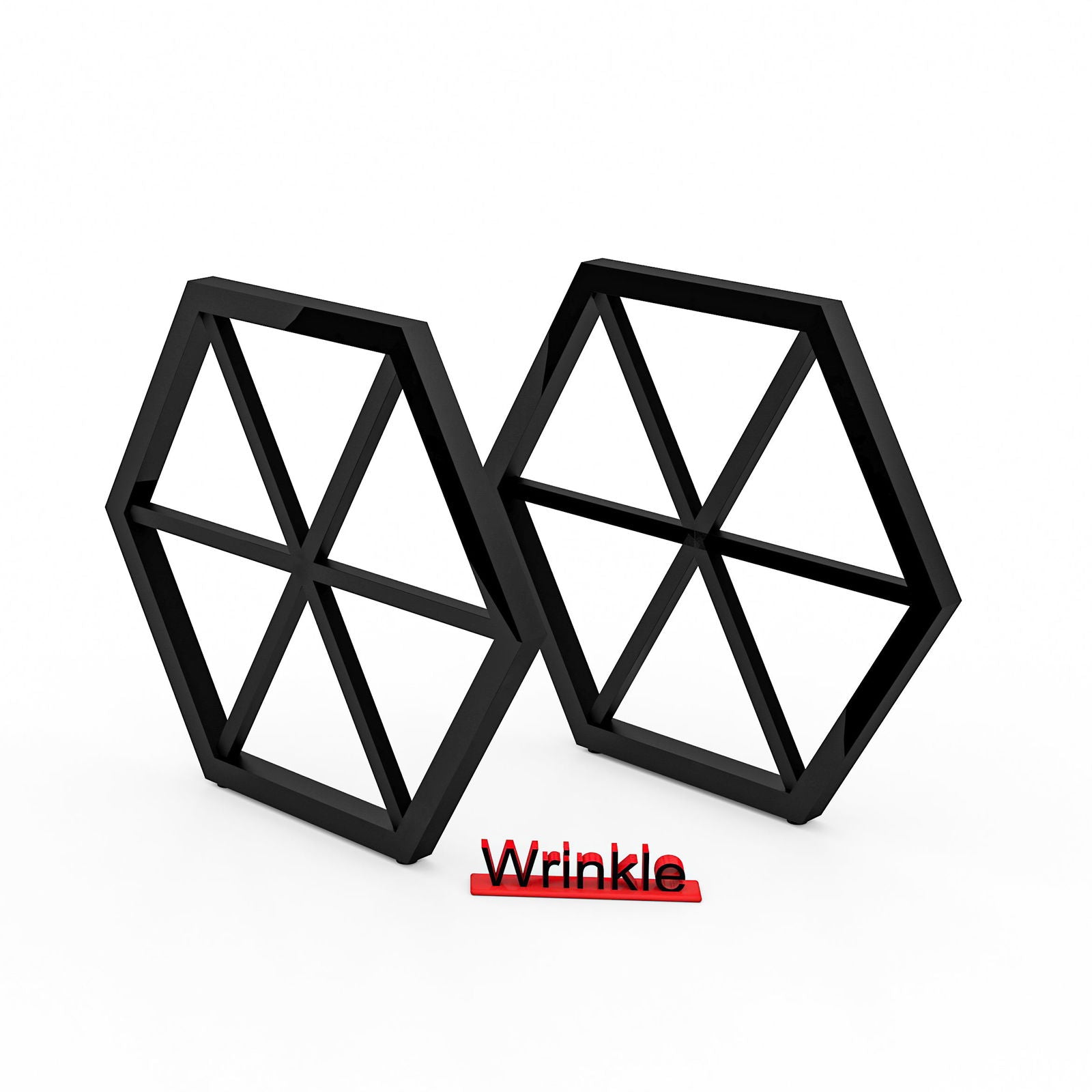 Wrinkle Pentagon Shape Metal/Iron legs For Table - Furnishiaa -  - 