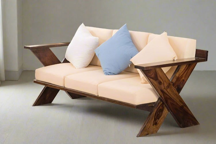 Wrinkle Sofa set Made With Solid Wood For Home & Office - Furnishiaa -  - 