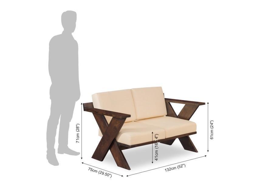 Wrinkle Sofa set Made With Solid Wood For Home & Office - Furnishiaa -  - 