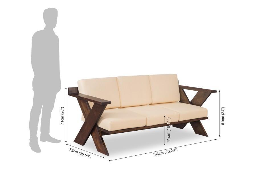 Wrinkle Sofa set Made With Solid Wood For Home & Office - Furnishiaa -  - 