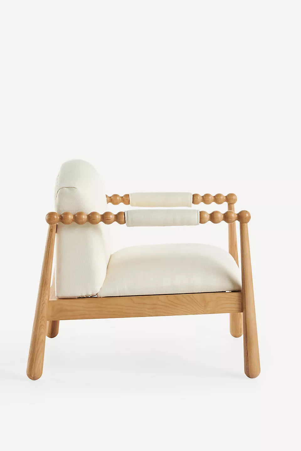 Furnishiaa Elegant & Durable Accent Chair – Performance Fabric, Solid Sheesham Wood