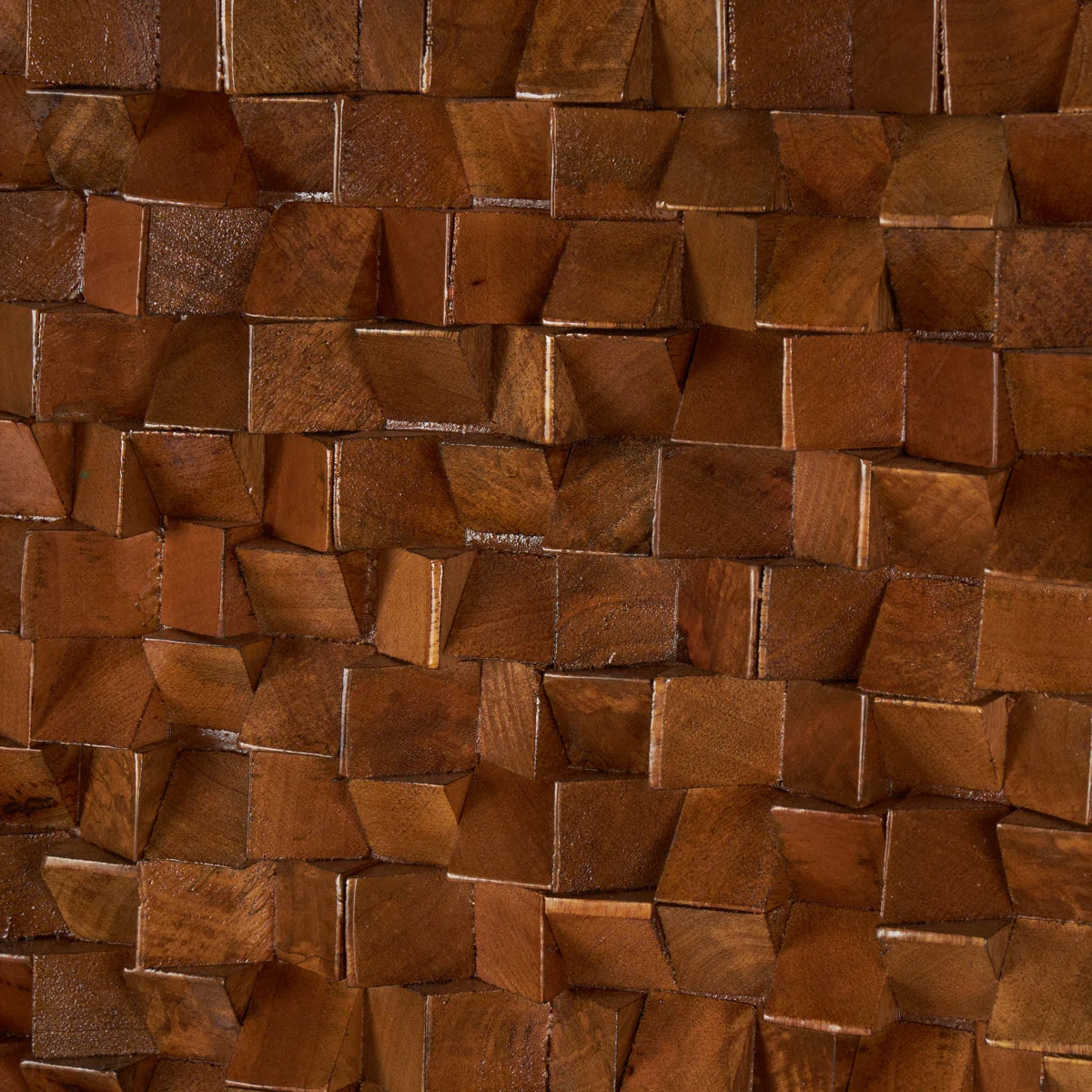 Handcrafted Sheesham Wood 3D Cube Wall Décor – Furnishiaa