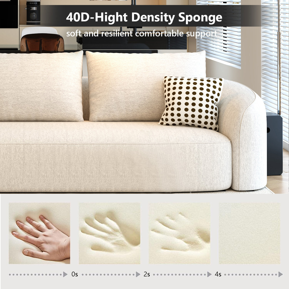Black modular sectional sofa detail view in a modern living room