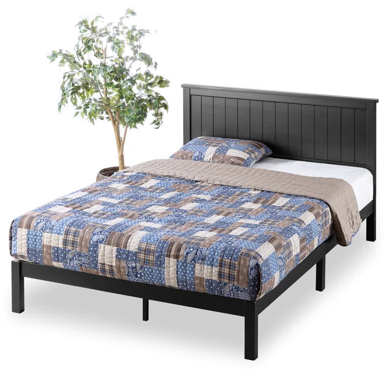 Furnishiaa Solid Wood Modern Platform Bed