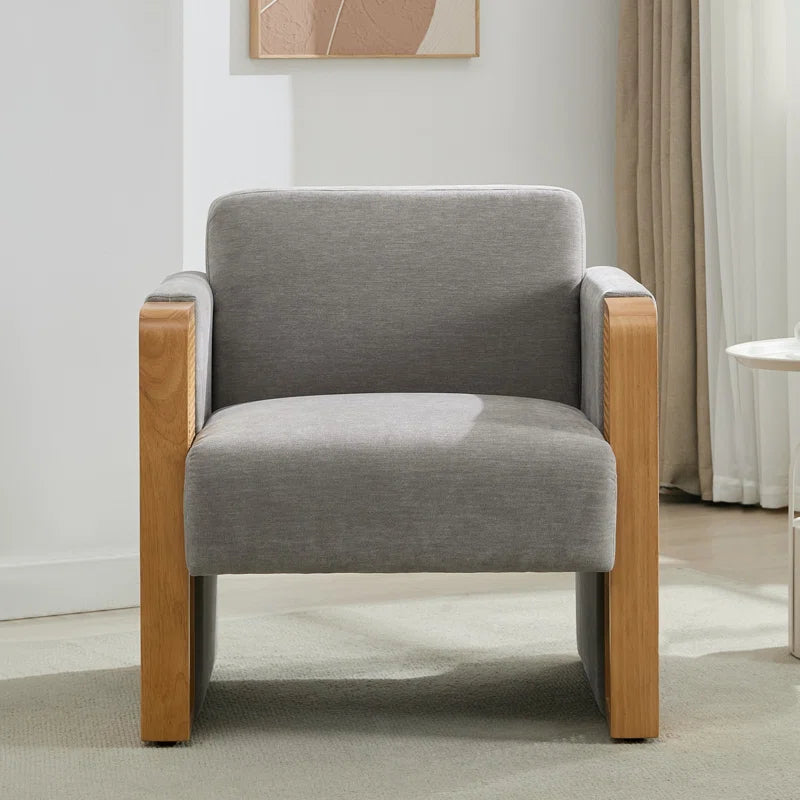 Furnishiaa Upholstered Rattan Armchair