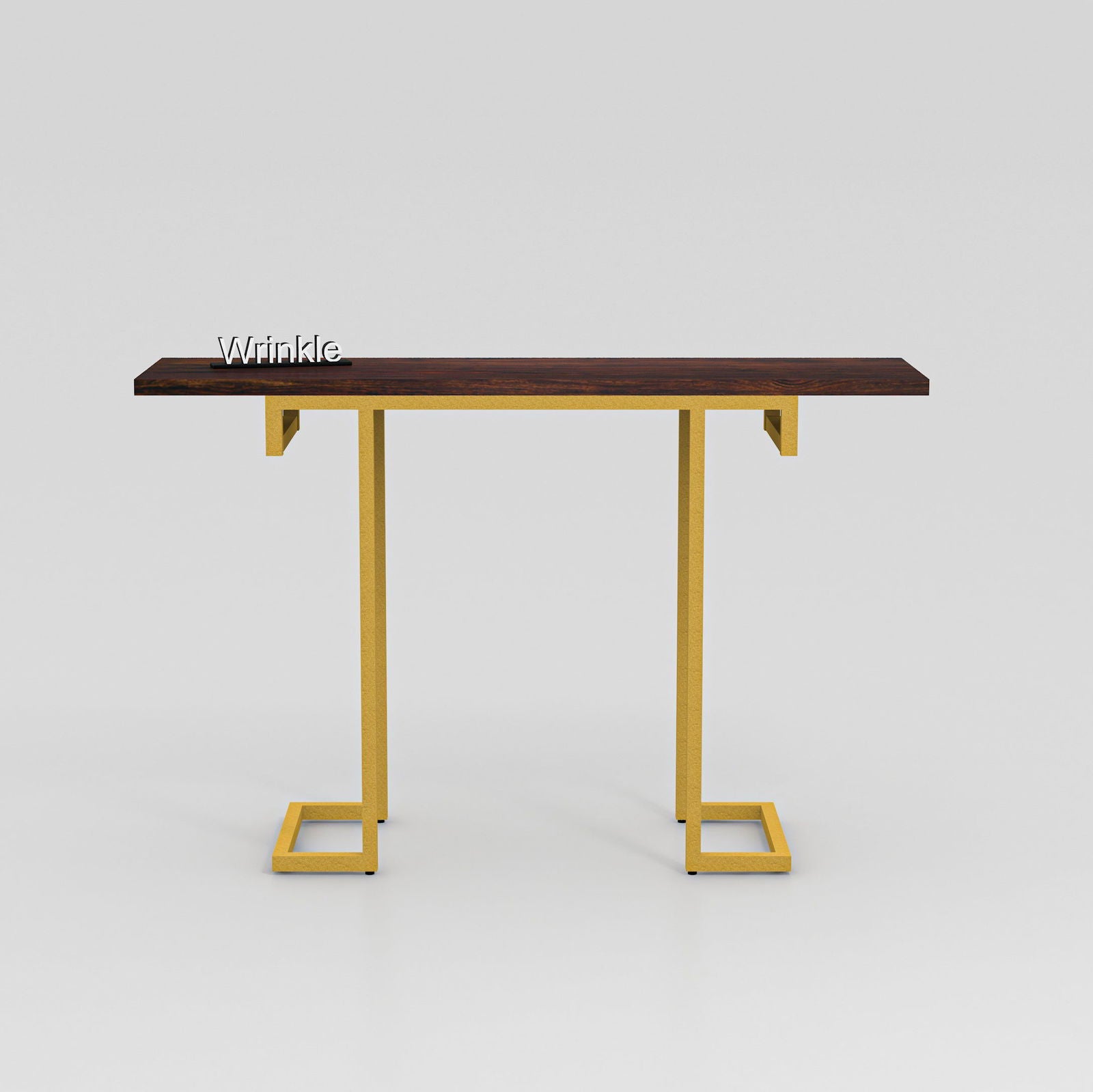 classic golden  Console Table in Metal With Sheesham Wood top - Furnishiaa -  - 