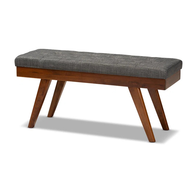 Furnishiaa Mid-Century Modern Upholstered Dining Bench