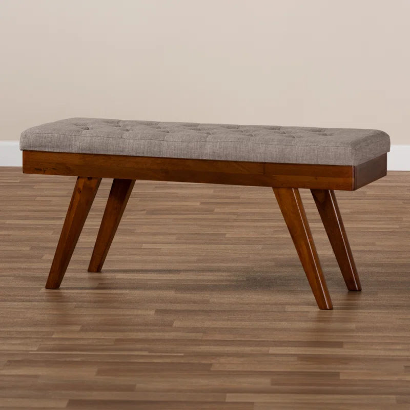Furnishiaa Mid-Century Modern Upholstered Dining Bench