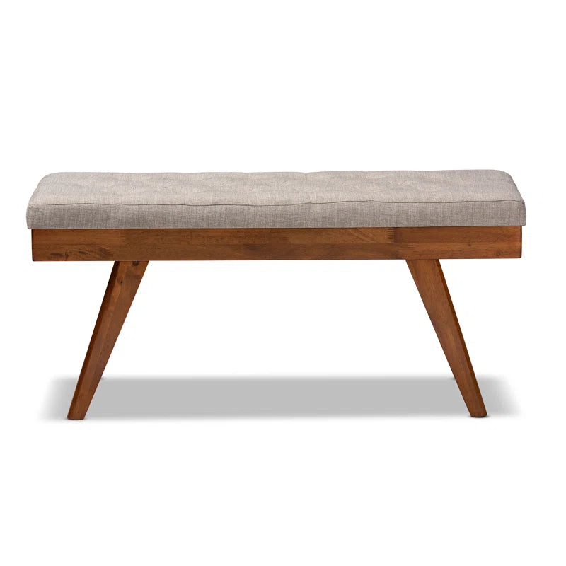 Furnishiaa Mid-Century Modern Upholstered Dining Bench
