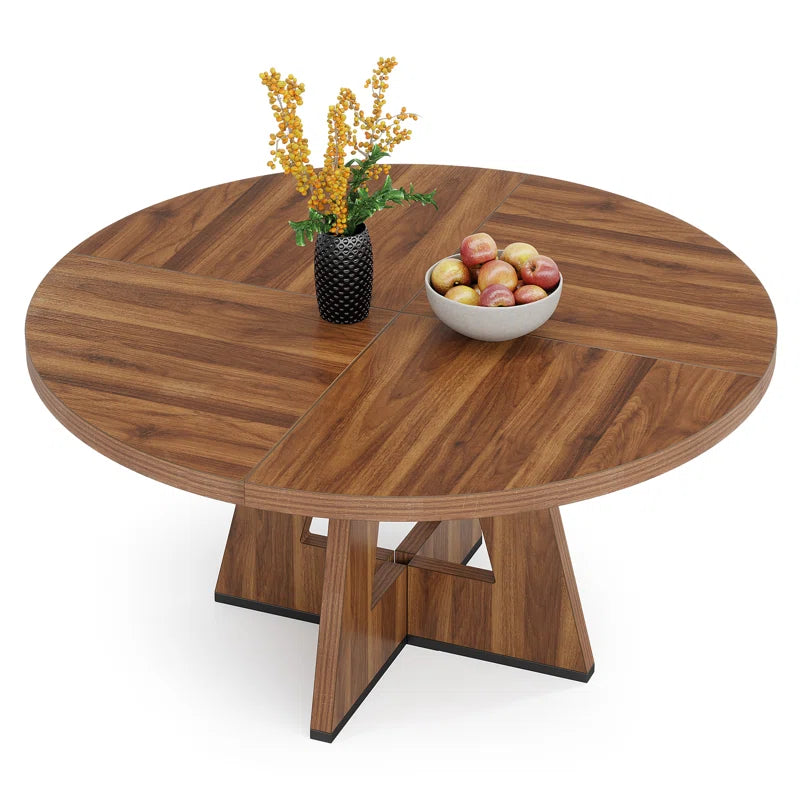 Furnishiaa Rustic Round Dining Table – A Stylish Centerpiece for Your Home