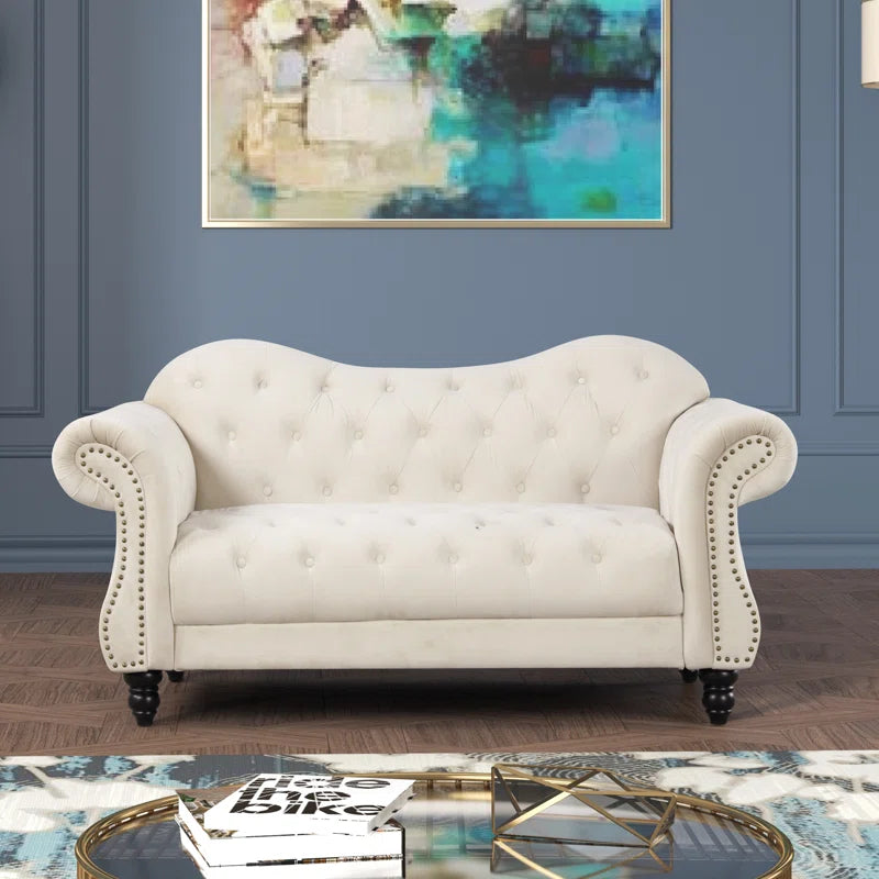 Furnishiaa Upholstered Sofa Set – Luxury Living Room Furniture with Solid Sheesham Wood Legs