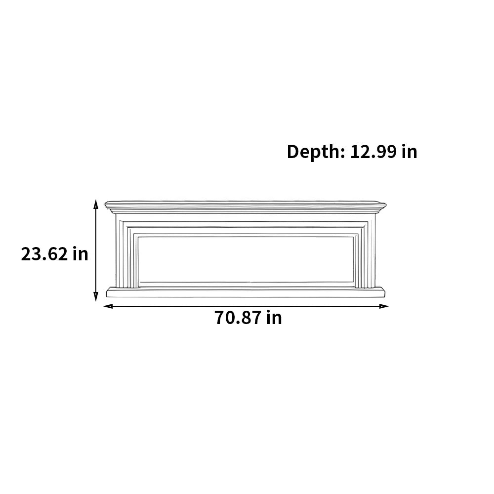 Furnishiaa Solid Sheesham Wood TV Stand with Electric Fireplace
