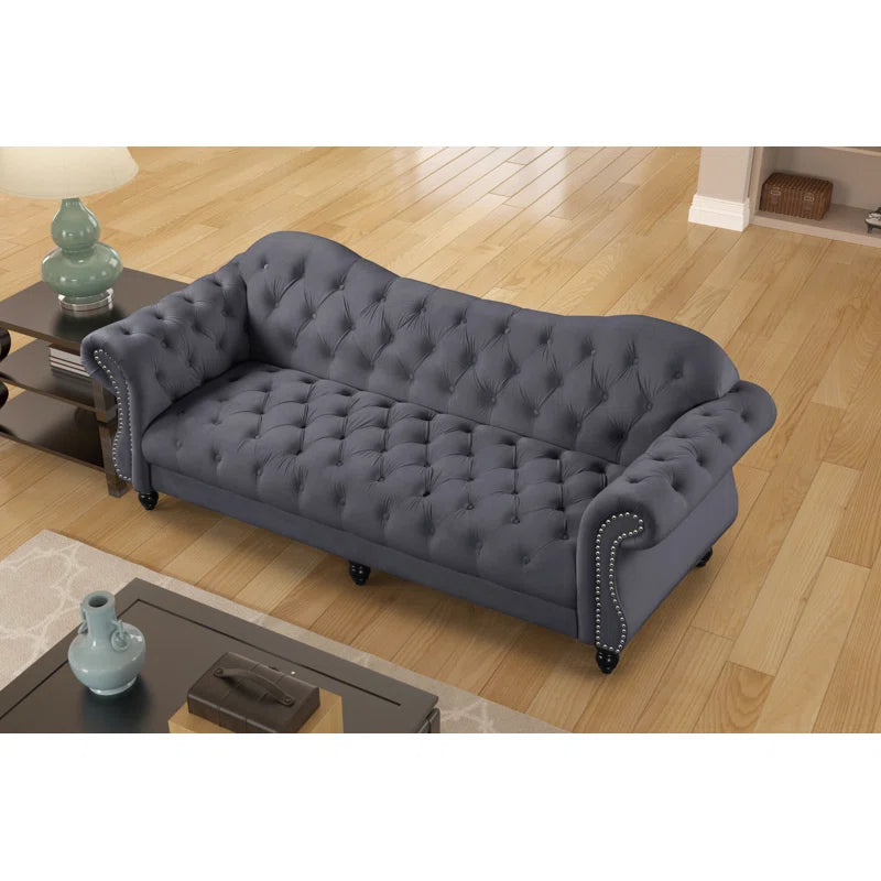 Furnishiaa Upholstered Sofa Set – Luxury Living Room Furniture with Solid Sheesham Wood Legs