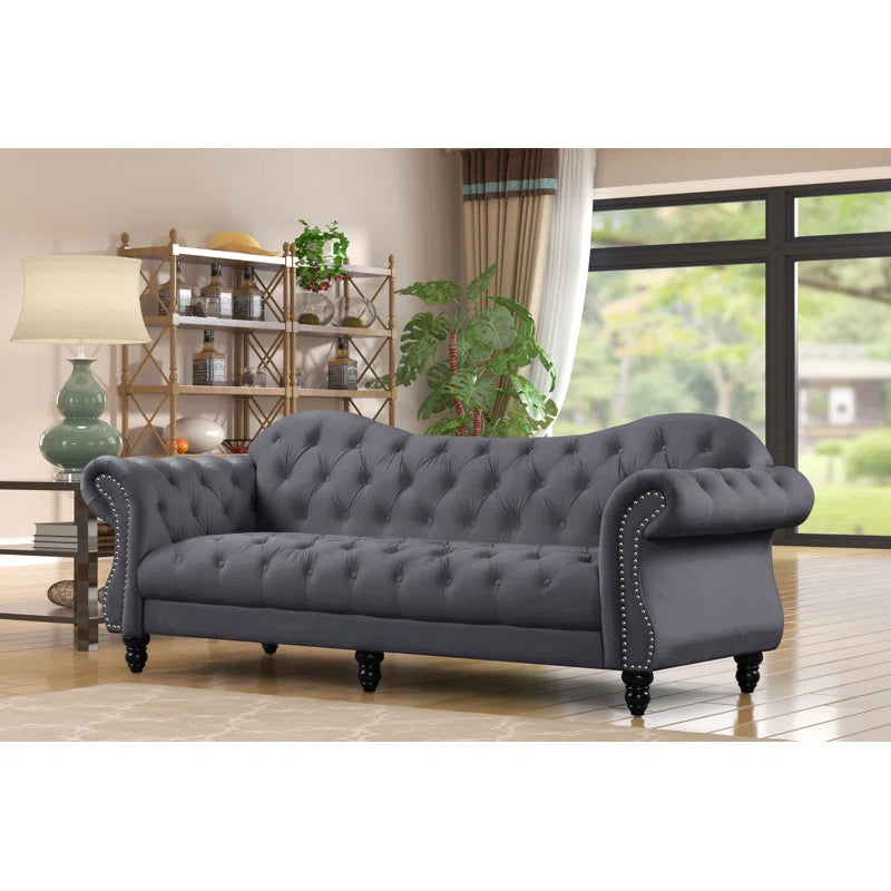 Furnishiaa Upholstered Sofa Set – Luxury Living Room Furniture with Solid Sheesham Wood Legs