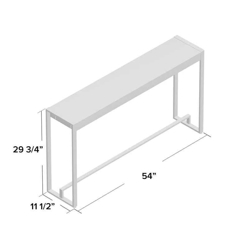 Furnishiaa Modern Solid sheesham Wood & Iron Console Table