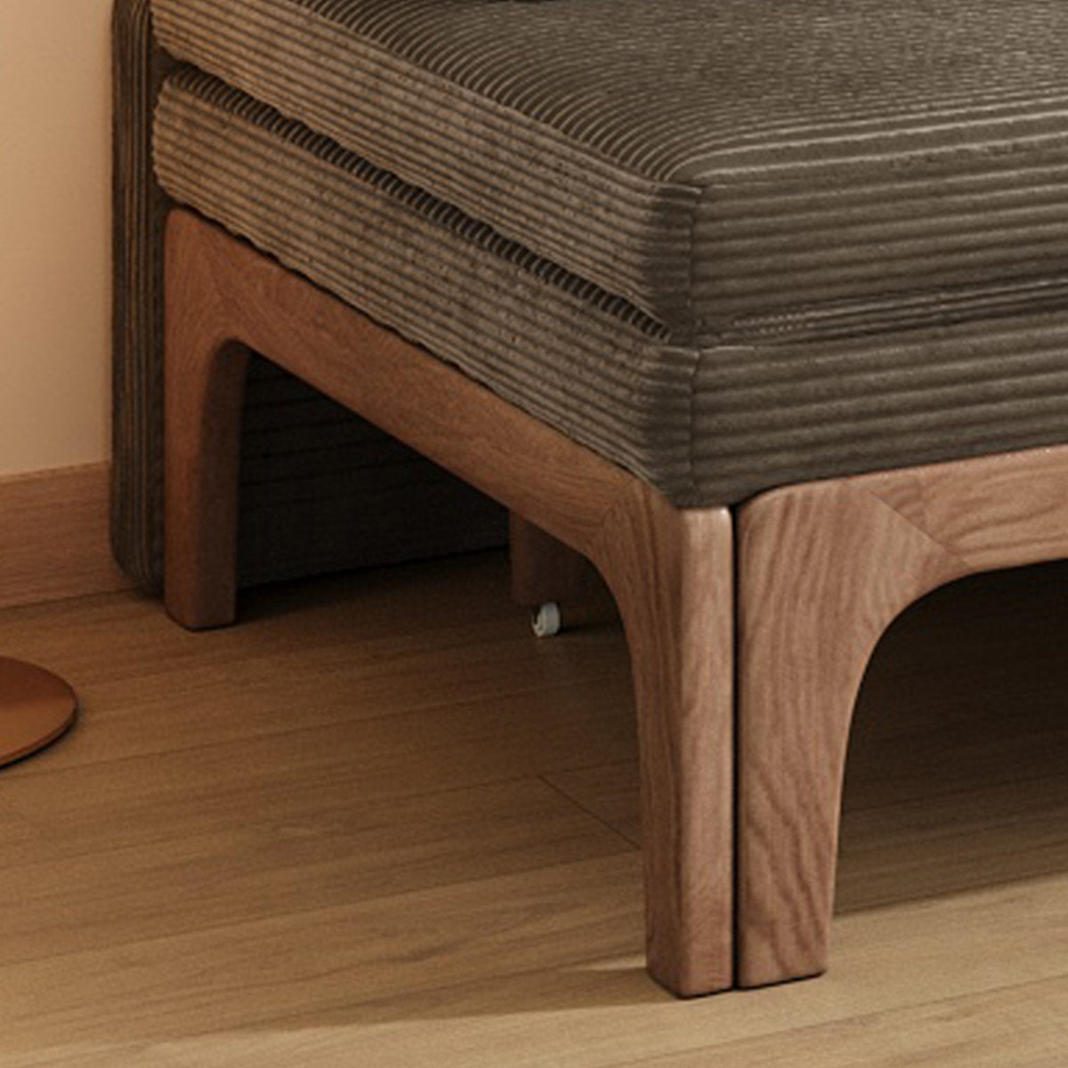 Furnishiaa coffee corduroy solid ash wood sofa bed – detail 3