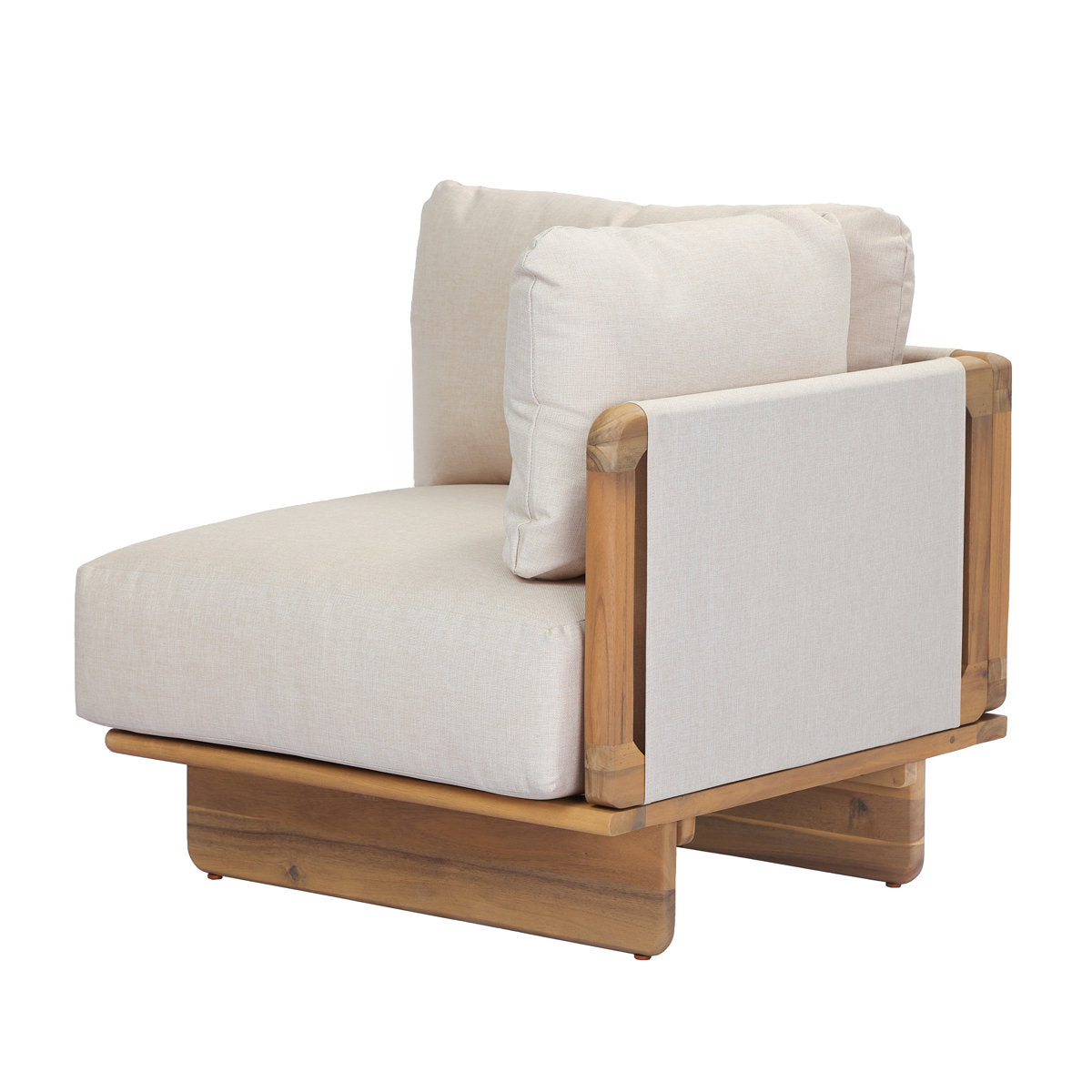 Furnishiaa Mysa acacia wood outdoor sofa, gallery view 5
