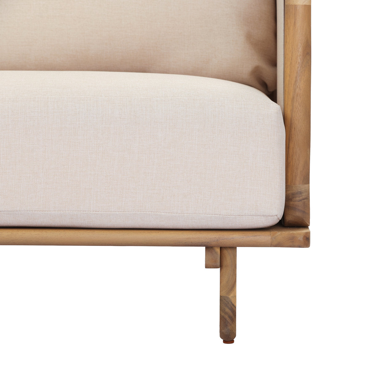Furnishiaa Mysa acacia wood outdoor sofa, gallery view 7