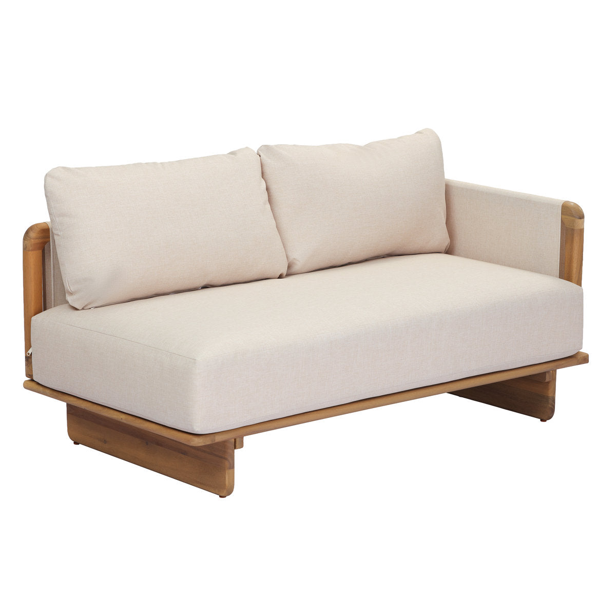 Furnishiaa Mysa acacia wood outdoor sofa, gallery view 9