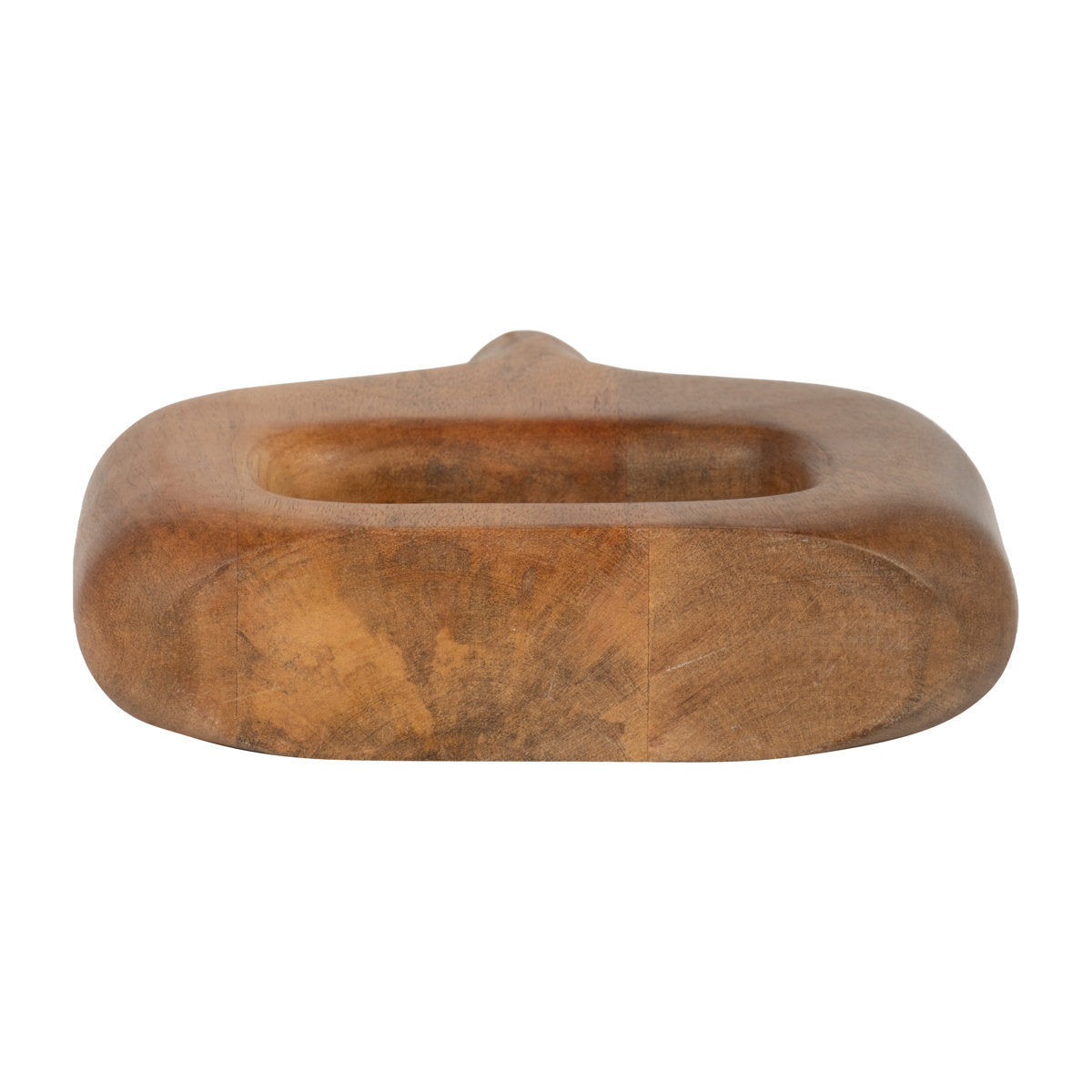 Furnishiaa sculptural wooden table vase in brown - view 17